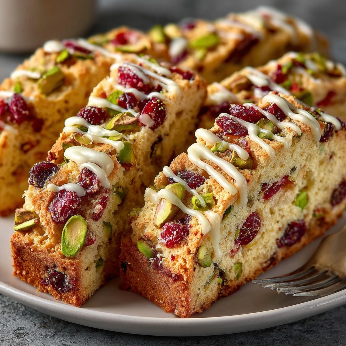 Homemade Pistachio Cranberry Biscotti recipe; a delightful Italian American holiday cookie with festive colors.