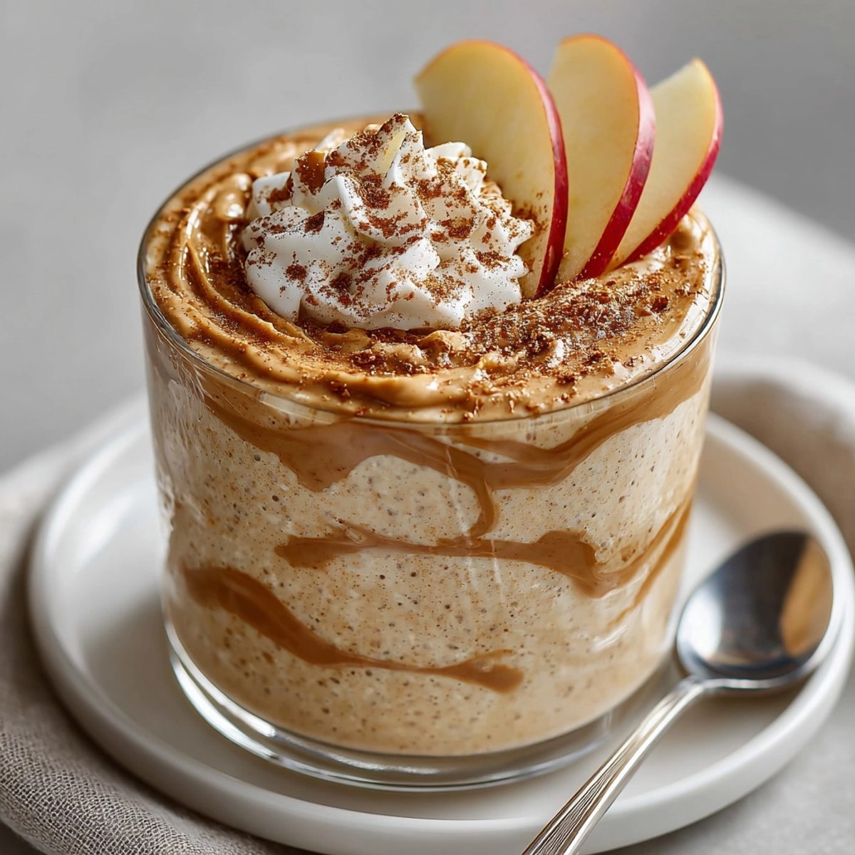 Wholesome Peanut Butter Apple Fall Smoothie, the perfect quick breakfast on chilly mornings.