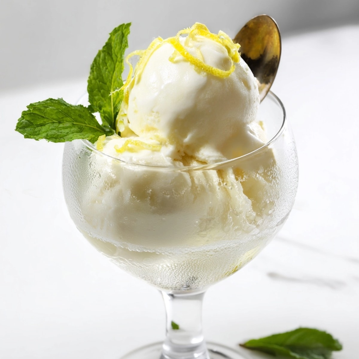 Homemade Limoncello Float: Watch chilled prosecco fizz over lemon zest and scoops of ice cream.