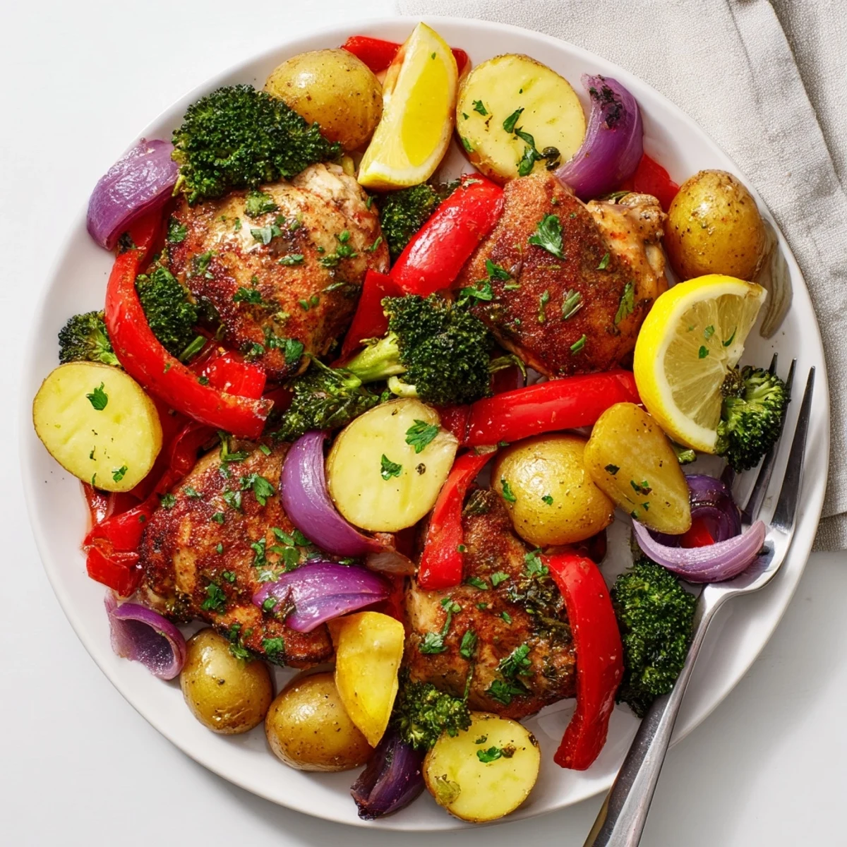 Savory Lazy Gourmet Chicken & Vegetable One-Pot with tender chicken and colorful veggies.