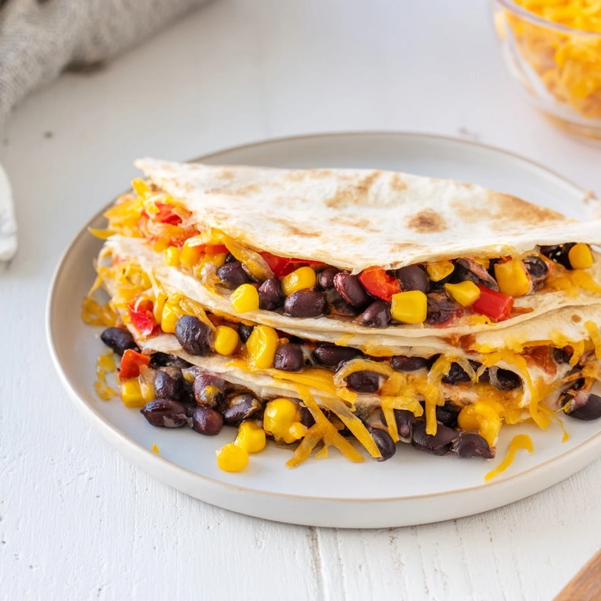 Golden, crispy tortilla wrap hack with beans and cheese, packed with savory, melty goodness.