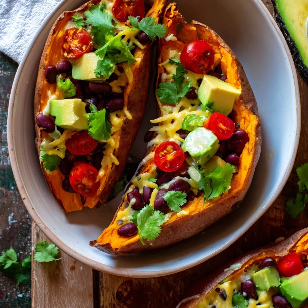 These loaded baked sweet potatoes offer a satisfying mix of textures and flavors, perfect for any night.