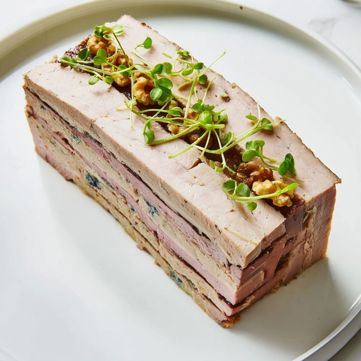 The Grand Canyon Rim terrine's layers look like colorful canyon walls, with a blue cheese river visible.