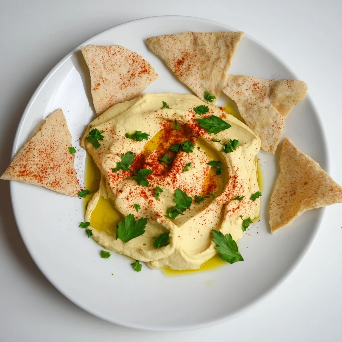 Enjoy The Sahara Dune: smooth, flavorful hummus "dunes" served with spiced pita chips.