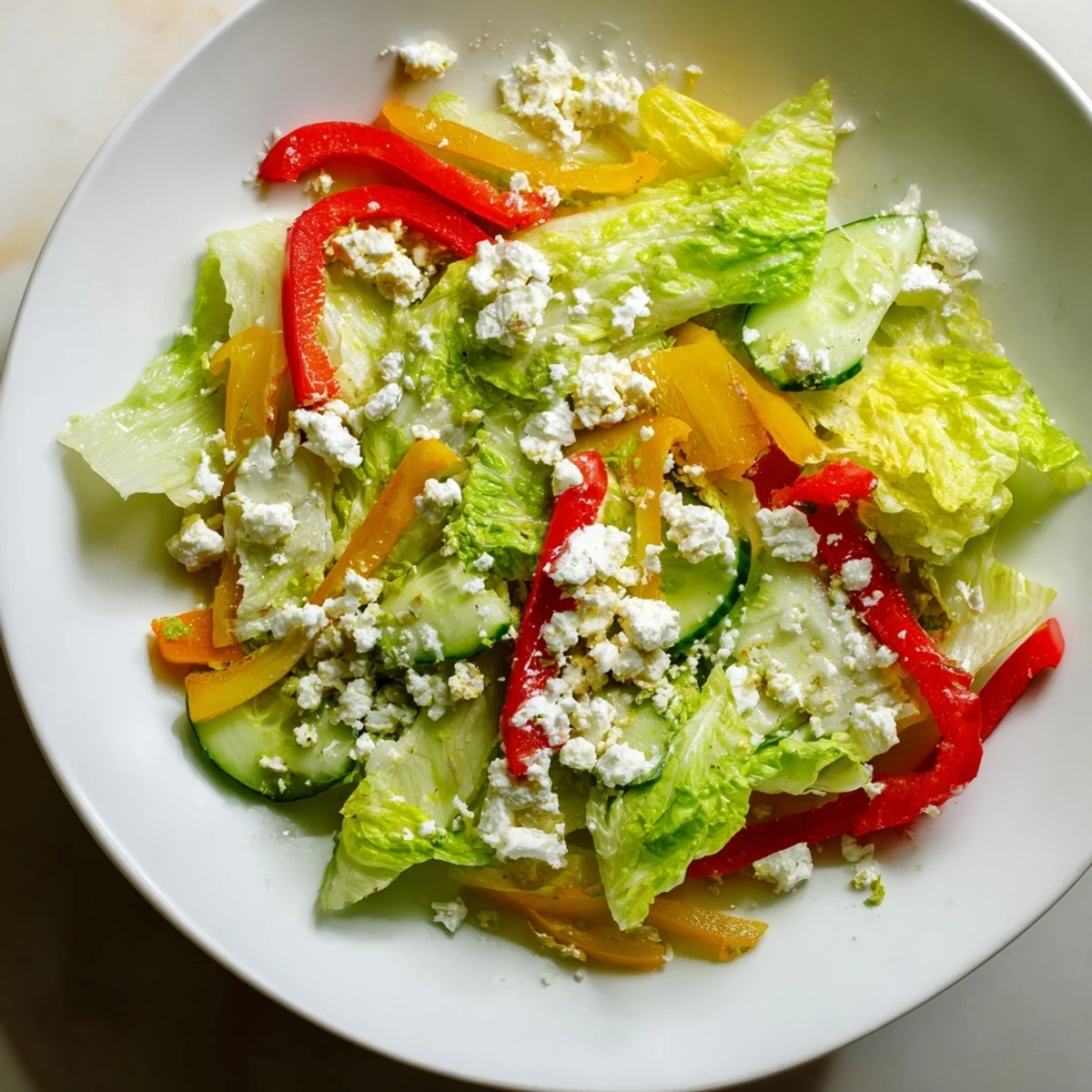 Fresh and flavorful Bella Hadid Salad, a light and healthy Mediterranean-inspired dish, ready to serve.