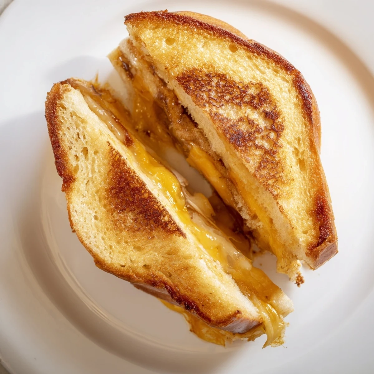 Golden-brown Custard French Toast Grilled Cheese oozes warm cheese, ready for a delicious brunch.