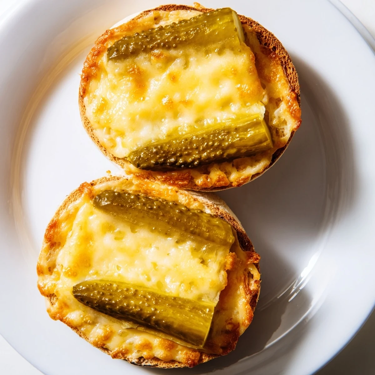 Golden, melted cheddar cheese embracing tangy pickle slices in a flavorful Pickle Bread Sandwich.