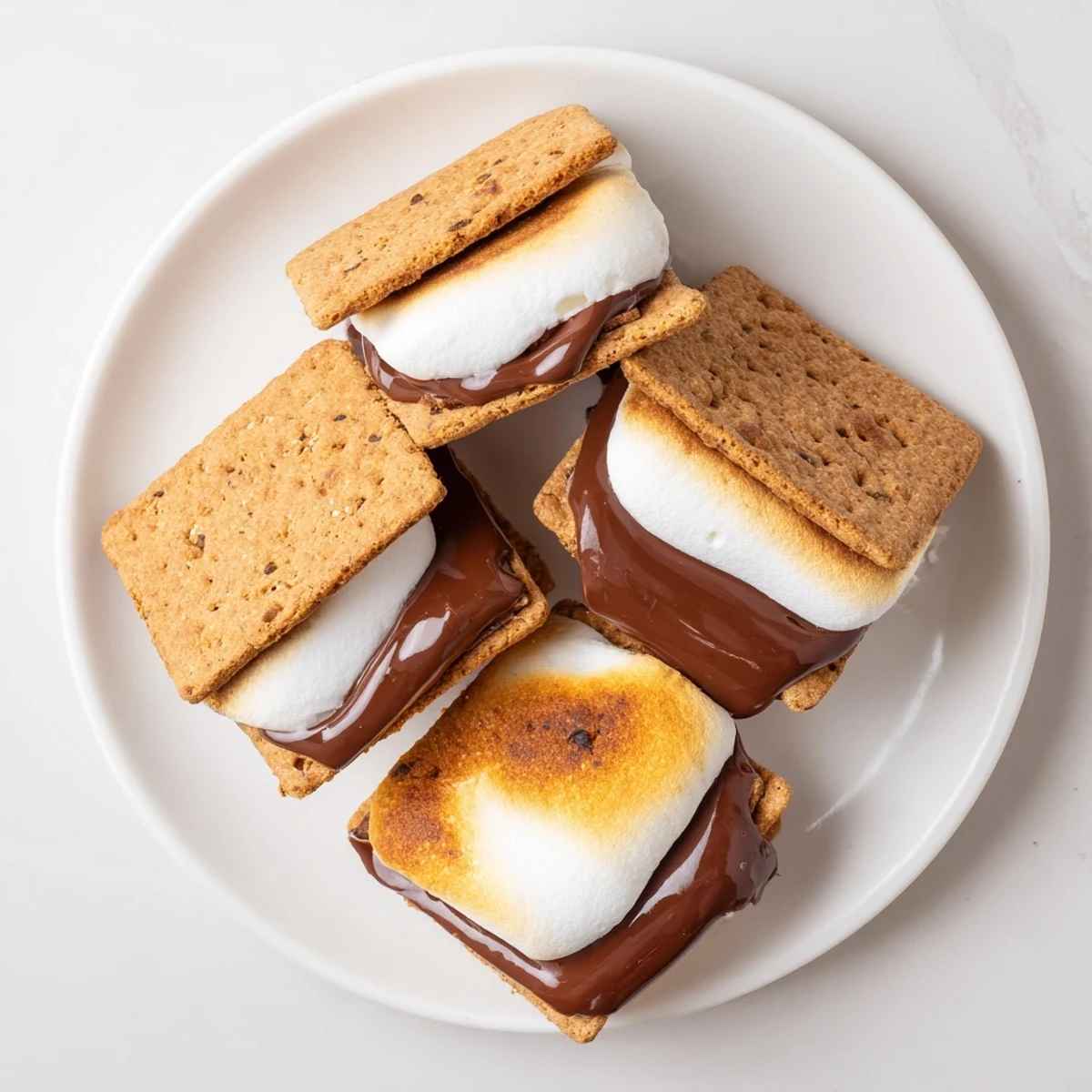 Warm, gooey Air Fryer Smores with melted chocolate, ready for a sweet, quick treat.