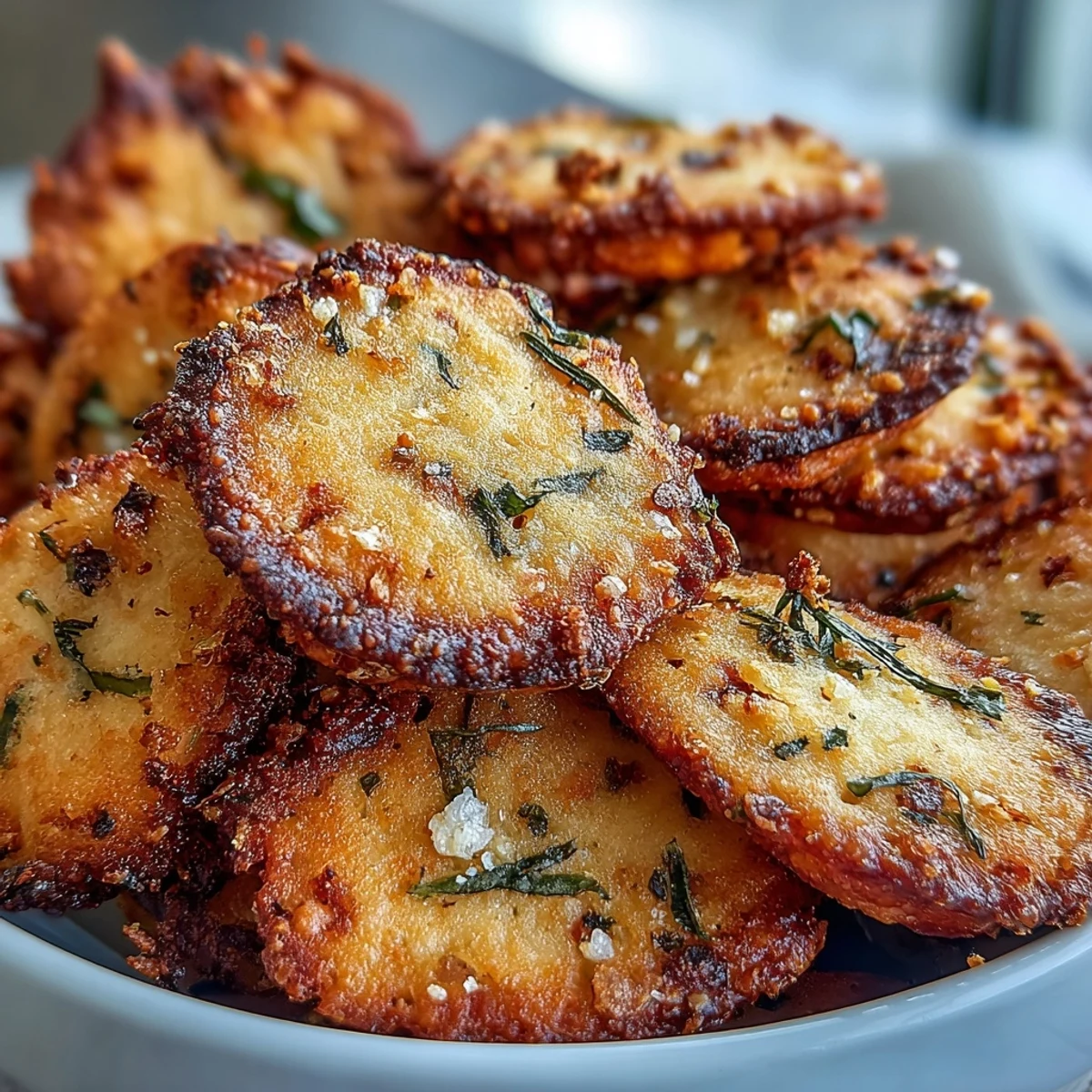 Savory Ranch Oyster Crackers cooled on a baking sheet, crispy and golden-brown for easy home snacking.