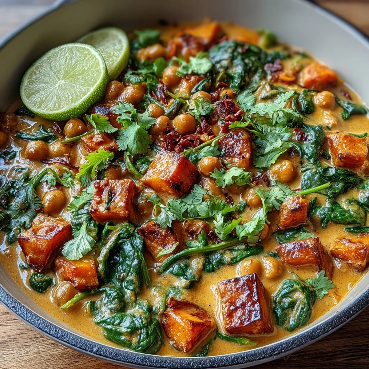 Creamy Coconut Curry Chickpea Skillet