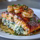 Crab Shrimp Stuffed Salmon