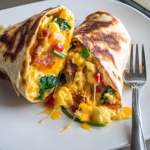 Close-up of a Cheesy Stuffed Tortilla Breakfast Pocket golden brown in a skillet.