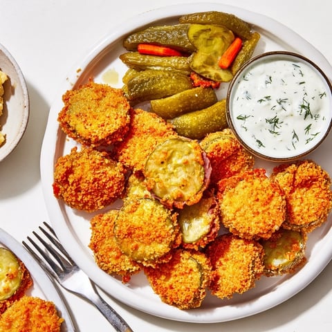 Crispy fried pickles and pickled vegetables create a vibrant Pickle Lovers Meal.  
