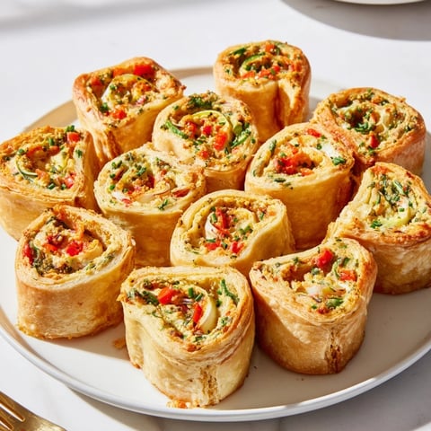 Golden, flaky Cercles dHôtes Couronne de Rouleaux, a savory French appetizer perfect for sharing.