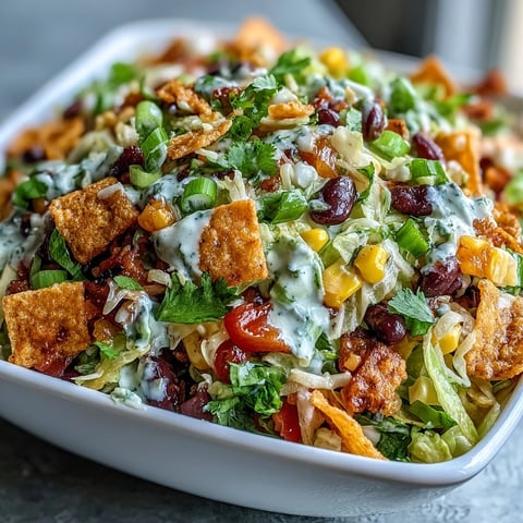 Frito Cowboy Cabbage salad with creamy chipotle dressing, fresh jalapeños, and crumbled Chili Cheese Fritos for crunch.