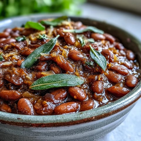 Creamy, tender pinto beans simmered with onions and garlic in a rustic Dutch oven.