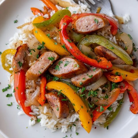 Sausage Peppers with Rice