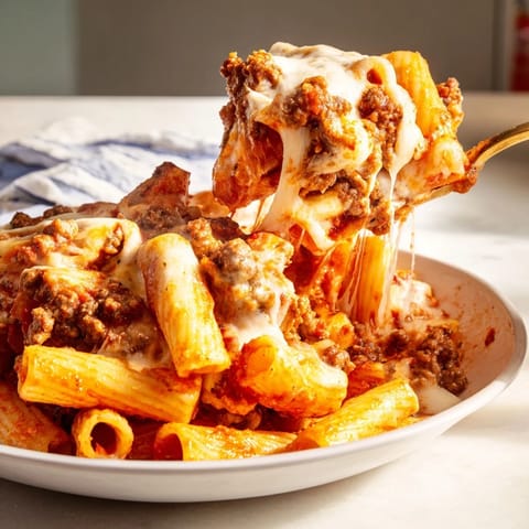 Cheesy Beef Penne Bake