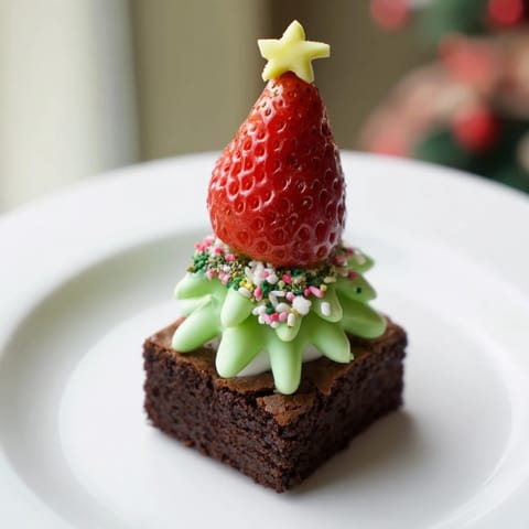 Express Christmas Tree Brownies