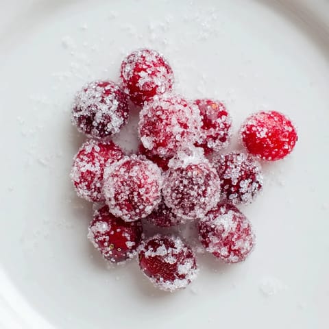 Vegan Candied Cranberry Garnish