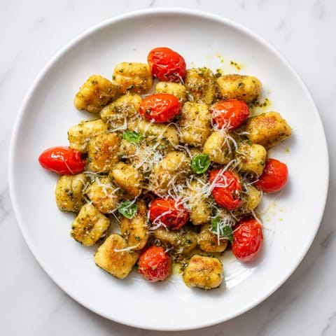 Crispy Gnocchi with Pesto