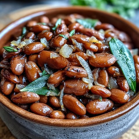 Spoon these savory beans into warm flour tortillas for delicious tacos.