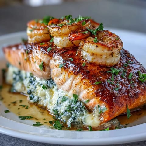 Crab Shrimp Stuffed Salmon