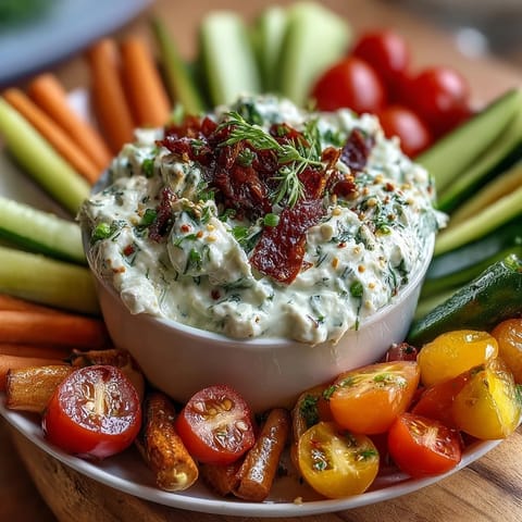 Fresh veggie cups with cherry tomatoes, cucumber, and carrots, served with creamy Greek yogurt ranch dip for a healthy summer snack.