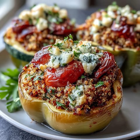 Stuffed Bell Peppers Quinoa Herbs #662