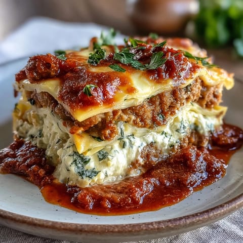 Hearty Cabbage Dumpling Lasagna layered with tender cabbage, savory filling.
