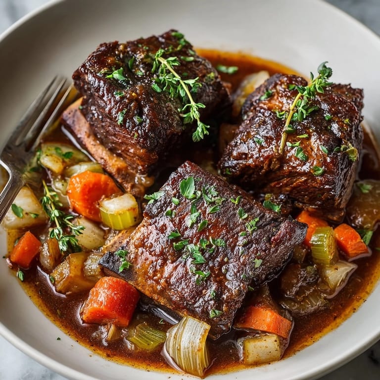Close-up of tender Rebel Float Root Beer Braised Short Ribs on mashed potatoes, glistening with savory sweetness.