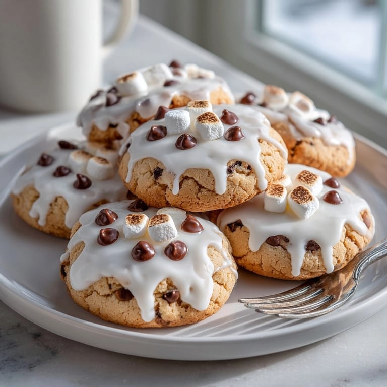 Homemade Melted Snowman Sugar Cookies with marshmallow hats and mini chocolate chip eyes, delicious.