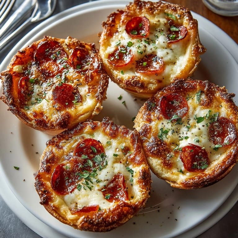 Hearty pizza pot pies with melty mozzarella filling, perfect for a cozy game day snack.