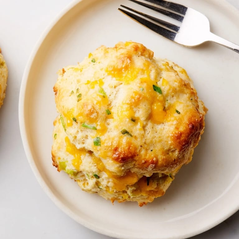 Homemade, buttery Avocado Cheddar Breakfast Biscuits, a savory delight perfect with coffee.