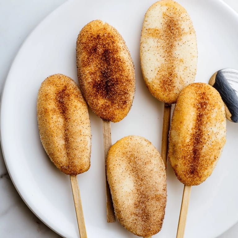 Delicious Flamin Hot Cinnamon Sugar Biscuit Skewers, perfect for dessert lovers craving sweetness.  