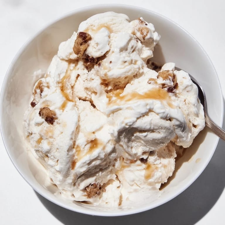 Guilt-free Cottage Cheese Ice Cream with Cookie Dough, a deliciously indulgent treat.  