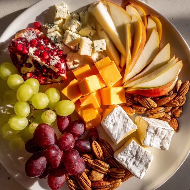 This Winter Wonderland Grazing Tray features an appealing assortment of cheeses, charcuterie, and festive ingredients.