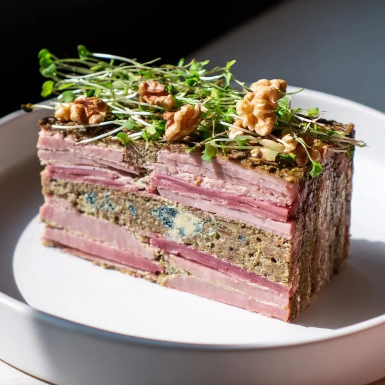 Imagine a slice of this impressive The Grand Canyon Rim, showcasing its flavorful components.