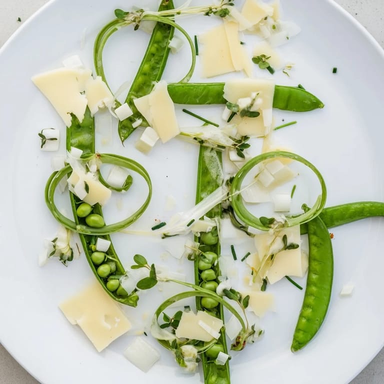 Crisp, green snap peas and beans star in this vibrant English Ivy salad, tossed with tangy dressing.