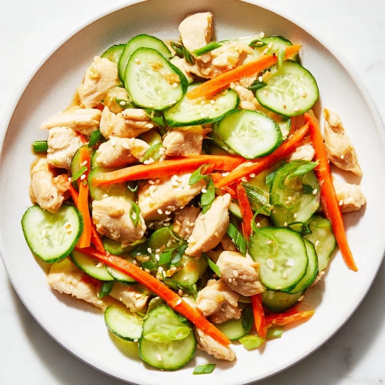 This satisfying deli container shaker chicken salad features tender chicken, colorful veggies, and a zesty, homemade dressing.