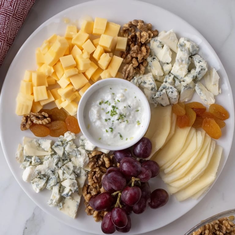 This colorful Celtic Cross Cheese Platter offers a flavorful appetizer for serving at a party.
