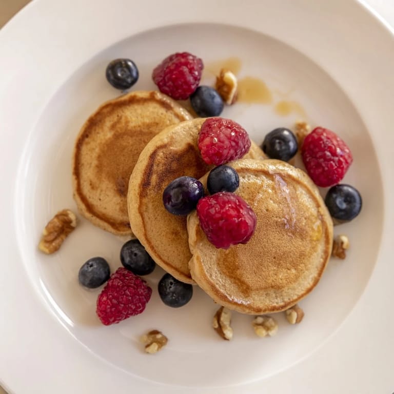 Close-up of freshly cooked banana pancakes, with visible air bubbles, perfect for a quick breakfast.