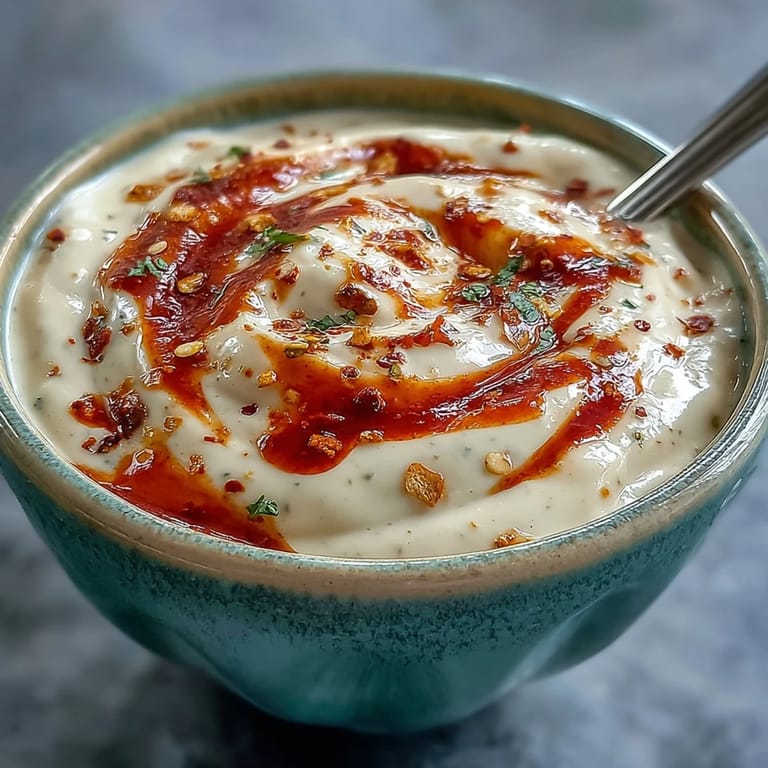 Homemade Southwest Ranch Sauce served with crispy French fries, highlighting its rich, zesty texture.