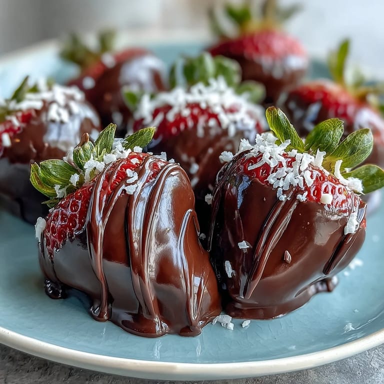 Beautiful edible bouquet of fresh strawberries dipped in rich chocolate, decorated with nuts and sprinkles, arranged on skewers.