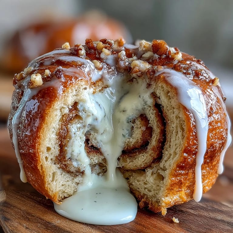 Golden baked cinnamon swirl protein bagels with a sweet vanilla Greek yogurt glaze, ideal for a healthy and satisfying morning treat.  