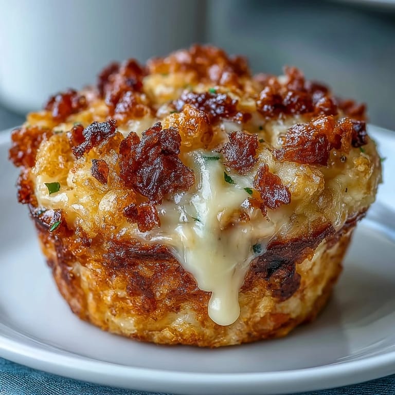 Creamy potato and cheese muffin cups topped with crunchy cornflakes, perfect for brunch or potlucks.