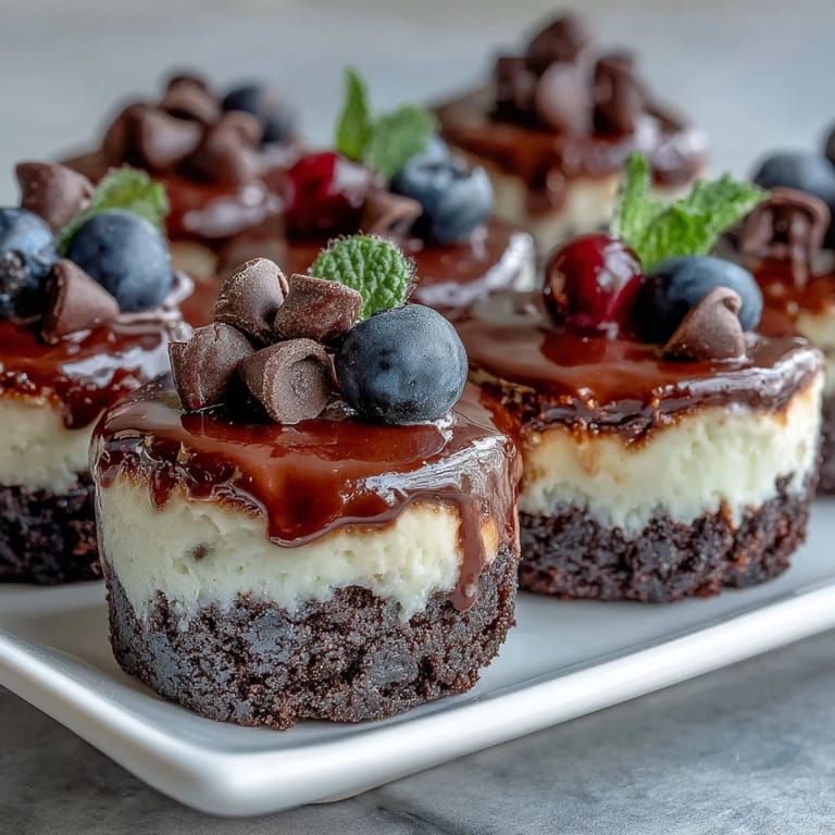 Decadent mini cheesecake bites with a rich Oreo crust presented beautifully.