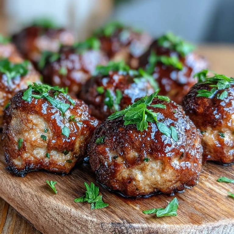 Tender turkey meatballs featuring apple and maple, a perfect autumn appetizer.