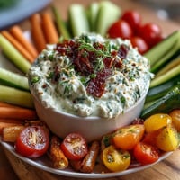 Fresh veggie cups with cherry tomatoes, cucumber, and carrots, served with creamy Greek yogurt ranch dip for a healthy summer snack.